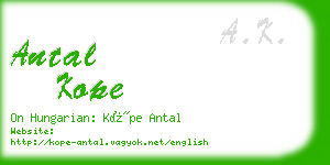 antal kope business card